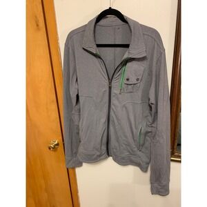 Lululemon Men's Gray Track Jacket Full Zip Athletic Casual Size XL